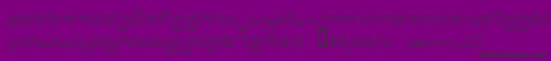 TechFontOutlineItalic Font – Black Fonts on Purple Background