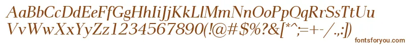PaxItalic-fontti – ruskeat fontit valkoisella taustalla
