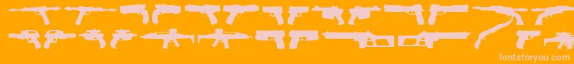 2ndamend2050 Font – Pink Fonts on Orange Background