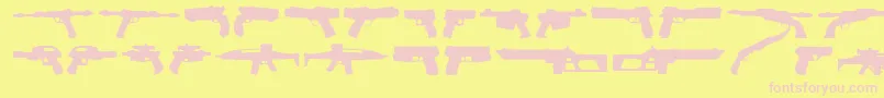 2ndamend2050 Font – Pink Fonts on Yellow Background