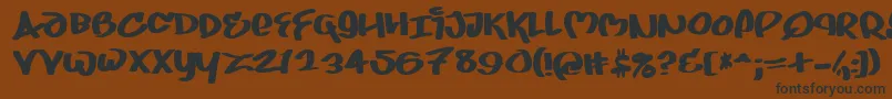 Juice ffy Font – Black Fonts on Brown Background