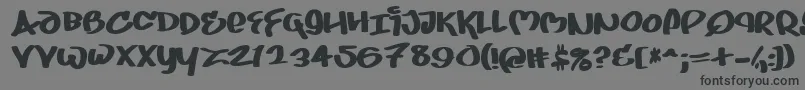 Juice ffy Font – Black Fonts on Gray Background