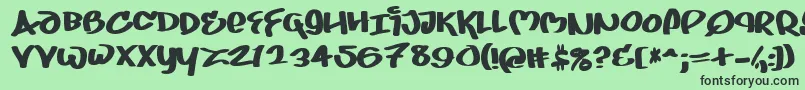 Juice ffy Font – Black Fonts on Green Background