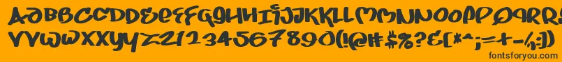 Juice ffy Font – Black Fonts on Orange Background