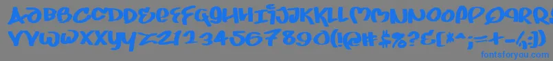 Juice ffy Font – Blue Fonts on Gray Background