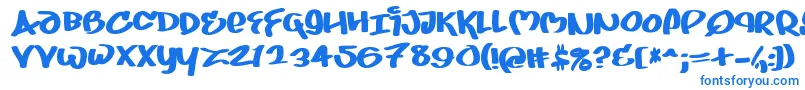 Juice ffy Font – Blue Fonts on White Background
