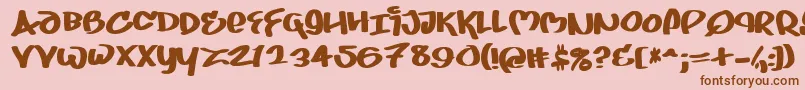 Juice ffy Font – Brown Fonts on Pink Background