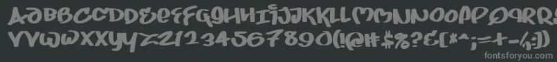 Juice ffy Font – Gray Fonts on Black Background
