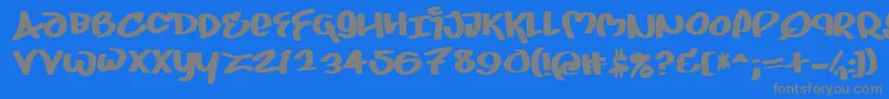 Juice ffy Font – Gray Fonts on Blue Background