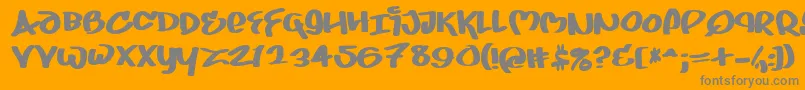 Juice ffy Font – Gray Fonts on Orange Background