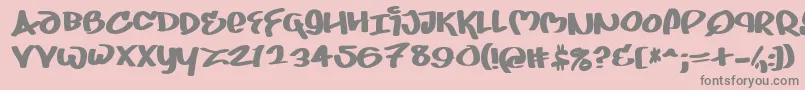 Juice ffy Font – Gray Fonts on Pink Background