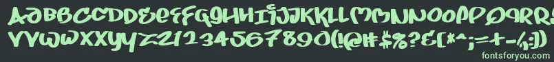 Juice ffy Font – Green Fonts on Black Background