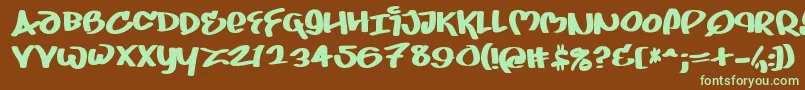 Juice ffy Font – Green Fonts on Brown Background