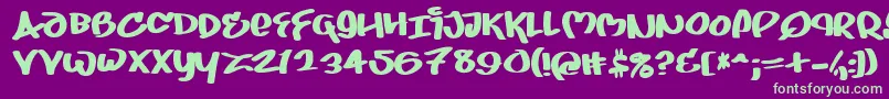 Juice ffy Font – Green Fonts on Purple Background