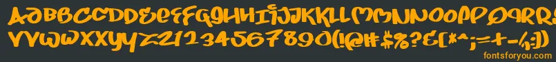 Juice ffy Font – Orange Fonts on Black Background