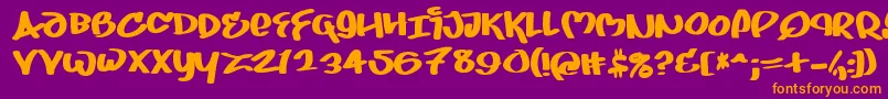 Juice ffy Font – Orange Fonts on Purple Background