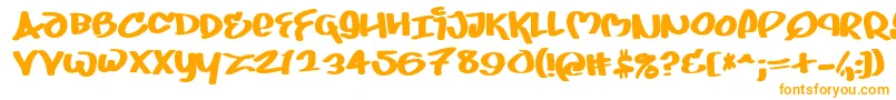 Juice ffy Font – Orange Fonts on White Background