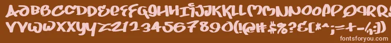 Juice ffy Font – Pink Fonts on Brown Background