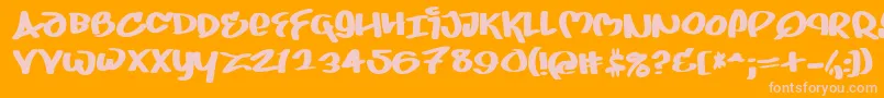 Juice ffy Font – Pink Fonts on Orange Background