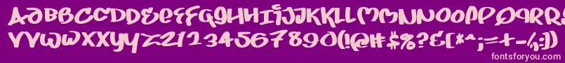 Juice ffy Font – Pink Fonts on Purple Background