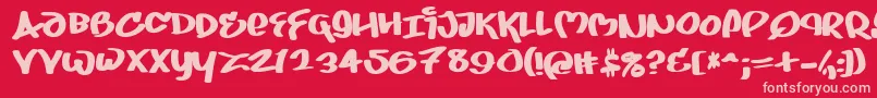 Juice ffy Font – Pink Fonts on Red Background