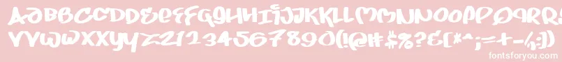 Juice ffy Font – White Fonts on Pink Background