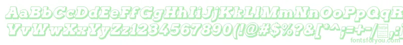 TyposterOutlineItalicDemo Font – Green Fonts on White Background