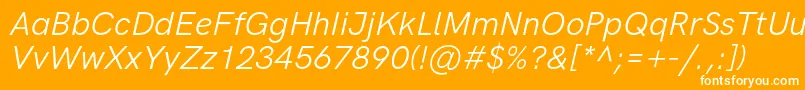 HkgroteskLegacyitalic Font – White Fonts on Orange Background