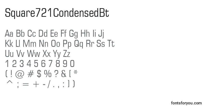Fuente Square721CondensedBt - alfabeto, números, caracteres especiales