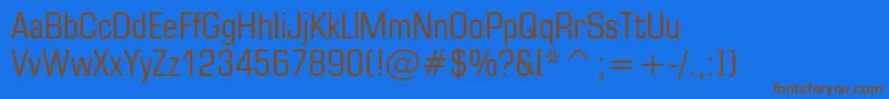 Square721CondensedBt Font – Brown Fonts on Blue Background