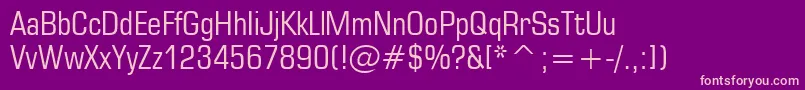 Square721CondensedBt Font – Pink Fonts on Purple Background