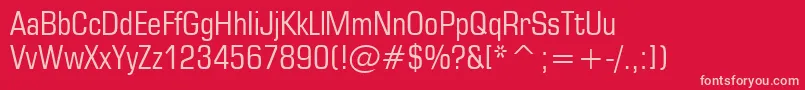 Square721CondensedBt Font – Pink Fonts on Red Background