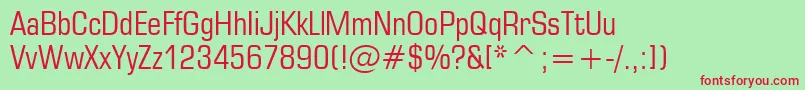Square721CondensedBt Font – Red Fonts on Green Background