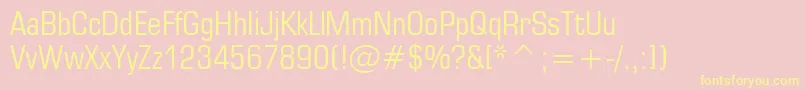 Square721CondensedBt Font – Yellow Fonts on Pink Background