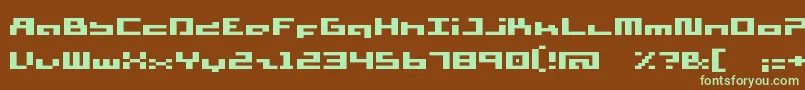 SupersimpleFat Font – Green Fonts on Brown Background