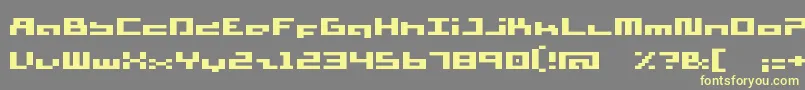 SupersimpleFat-Schriftart – Gelbe Schriften auf grauem Hintergrund