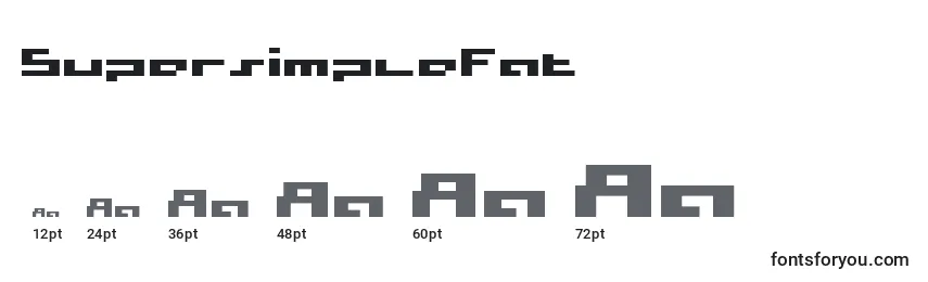 SupersimpleFat Font Sizes