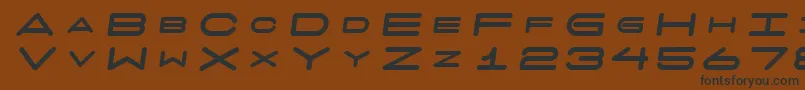 フォント7daysfatoblique – 黒い文字が茶色の背景にあります