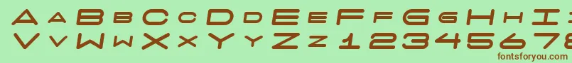 Шрифт 7daysfatoblique – коричневые шрифты на зелёном фоне