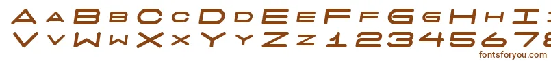 Czcionka 7daysfatoblique – brązowe czcionki na białym tle