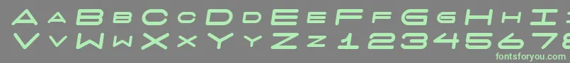 7daysfatoblique Font – Green Fonts on Gray Background