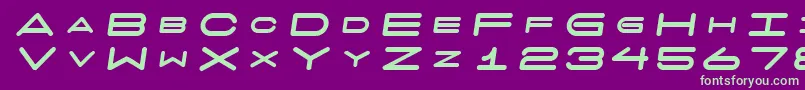 7daysfatoblique-fontti – vihreät fontit violetilla taustalla