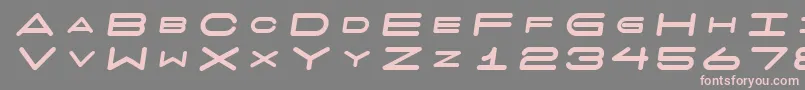 フォント7daysfatoblique – 灰色の背景にピンクのフォント