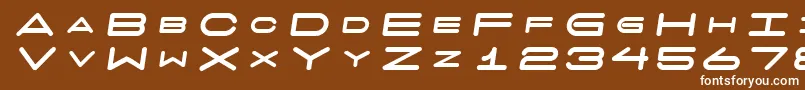 Czcionka 7daysfatoblique – białe czcionki na brązowym tle