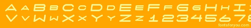 Шрифт 7daysfatoblique – жёлтые шрифты на оранжевом фоне