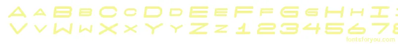Шрифт 7daysfatoblique – жёлтые шрифты на белом фоне