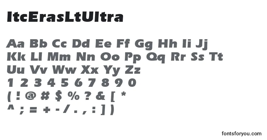 ItcErasLtUltra-fontti – aakkoset, numerot, erikoismerkit