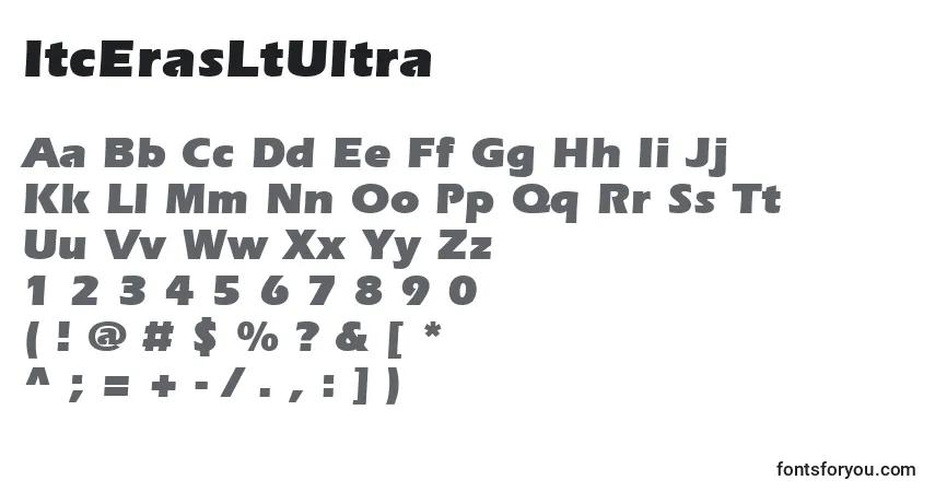 Police ItcErasLtUltra - Alphabet, Chiffres, Caractères Spéciaux