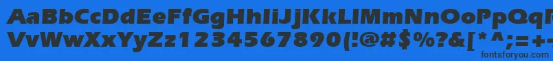 ItcErasLtUltra Font – Black Fonts on Blue Background