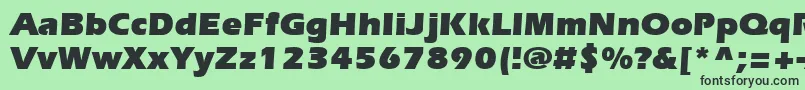 フォントItcErasLtUltra – 緑の背景に黒い文字